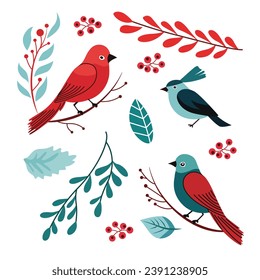 Elegant winter birds dance across this festive pattern, spreading holiday cheer with their whimsical charm. Perfect for a joyful Christmas ambiance