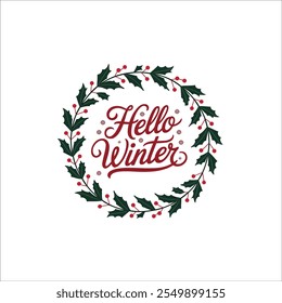 Gráfico de inverno elegante com chapéu de topo elegante

Folhas de inverno brincalhão e design de script

Ilustração Sazonal de inverno da alô encantadora

Tema de inverno mínimo com script escrito à mão
