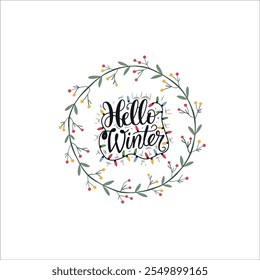 Elegant Winter Graphic with Stylish Top Hat

Playful Winter Leaves and Script Design

Whimsical Hello Winter Seasonal Illustration

Minimal Winter Theme with Hand Lettered Script
