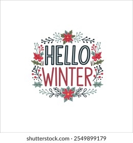 Gráfico de inverno elegante com chapéu de topo elegante

Folhas de inverno brincalhão e design de script

Ilustração Sazonal de inverno da alô encantadora

Tema de inverno mínimo com script escrito à mão
