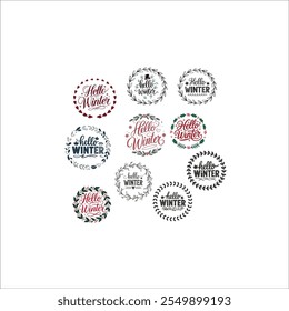 Elegant Winter Graphic with Stylish Top Hat

Playful Winter Leaves and Script Design

Whimsical Hello Winter Seasonal Illustration

Minimal Winter Theme with Hand Lettered Script
