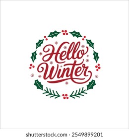 Gráfico de inverno elegante com chapéu de topo elegante

Folhas de inverno brincalhão e design de script

Ilustração Sazonal de inverno da alô encantadora

Tema de inverno mínimo com script escrito à mão
