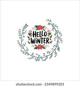 Gráfico de inverno elegante com chapéu de topo elegante

Folhas de inverno brincalhão e design de script

Ilustração Sazonal de inverno da alô encantadora

Tema de inverno mínimo com script escrito à mão
