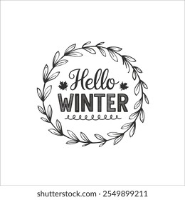 Gráfico de inverno elegante com chapéu de topo elegante

Folhas de inverno brincalhão e design de script

Ilustração Sazonal de inverno da alô encantadora

Tema de inverno mínimo com script escrito à mão
