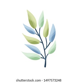 Elegant winter wedding leaves. Vector illustration isolated on white background.