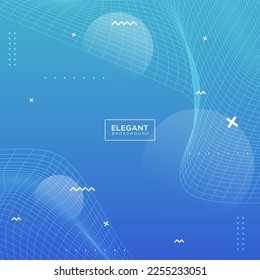 Elegant wireframe grid background vector illustration