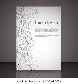 Elegant Wireframe Surface Leaflet Design