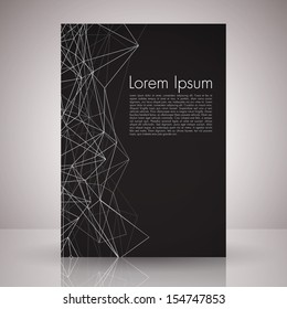 Elegant Wireframe Surface Leaflet Design