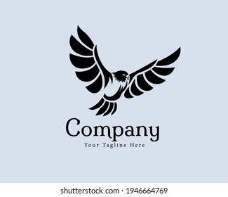 Elegant Wisdom Eagle Bird Fly Logo Stock Vector (Royalty Free ...