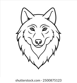 Elegant wolf silhouette vector art with intricate details and clean lines, 
perfect for digital designs, prints, and creative projects