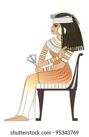 elegant woman in ancient egypt