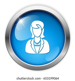 elegant woman character icon