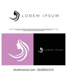 Elegant woman outline logo in minimalist style, great for boutique or personal branding.
