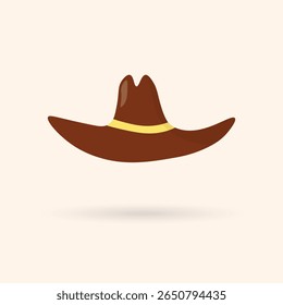 Elegant woman's hat isolated on white background. Headgear vector illustration for woman, girl or ladies. Summer sun protection. Doodle vector art. Single icon. Fashion flat sketch.