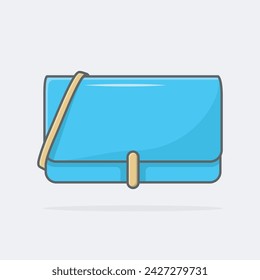 Elegant Women Hand Purse vector illustration. Beauty fashion objects icon concept. Fashionable woman bags design logo. Female accessories, elegant purses design icon.