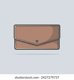 Elegant Women Hand Purse vector illustration. Beauty fashion objects icon concept. Fashionable woman bags design logo. Female accessories, elegant purses design icon.