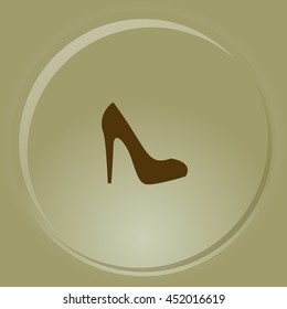 Elegant women high heel shoe stock vector icon