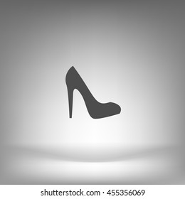 Elegant women high heel shoe stock vector icon