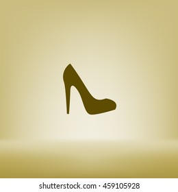 Elegant women high heel shoe stock vector icon