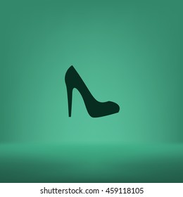 Elegant women high heel shoe stock vector icon