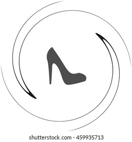 Elegant women high heel shoe stock vector icon