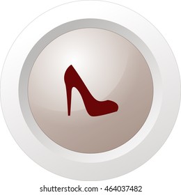Elegant women high heel shoe stock vector icon