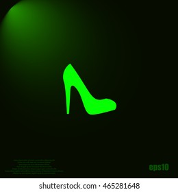 Elegant women high heel shoe stock vector icon