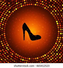 Elegant women high heel shoe stock vector icon