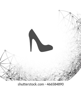 Elegant women high heel shoe stock vector icon