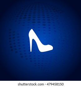 Elegant women high heel shoe stock vector icon