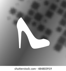 Elegant women high heel shoe stock vector icon