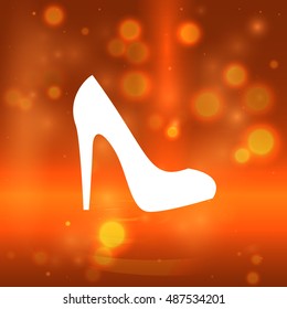 Elegant women high heel shoe stock vector icon