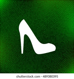 Elegant women high heel shoe stock vector icon