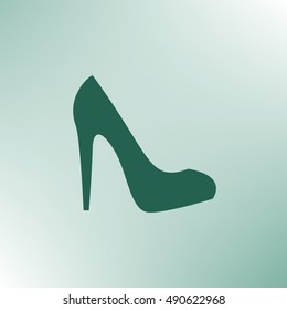 Elegant women high heel shoe stock vector icon