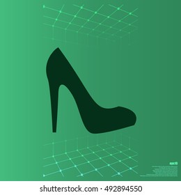 Elegant women high heel shoe stock vector icon