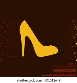 Elegant women high heel shoe vector icon