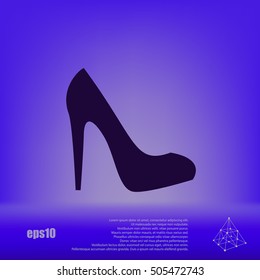 Elegant women high heel shoe stock vector icon