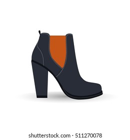 Elegant women high heel shoe vector isolated