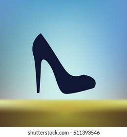 Elegant women high heel shoe stock vector icon