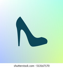 Elegant women high heel shoe stock vector icon