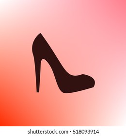Elegant women high heel shoe stock vector icon