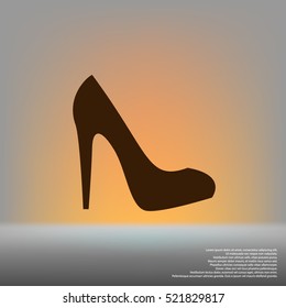 Elegant women high heel shoe stock vector icon