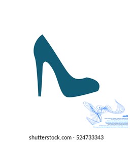 Elegant women high heel shoe stock vector icon