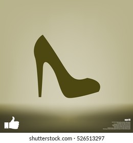 Elegant women high heel shoe stock vector icon