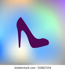 Elegant women high heel shoe stock vector icon