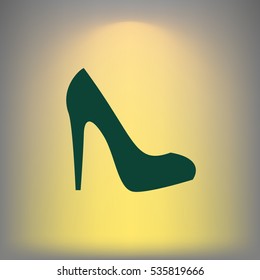 Elegant women high heel shoe stock vector icon