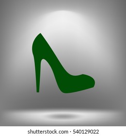 Elegant women high heel shoe stock vector icon