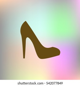 Elegant women high heel shoe stock vector icon