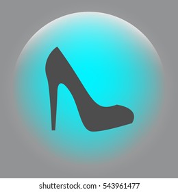 Elegant women high heel shoe stock vector icon