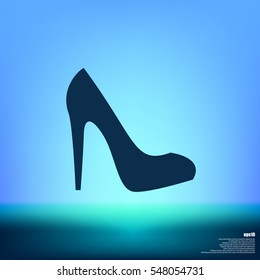 Elegant women high heel shoe stock vector icon